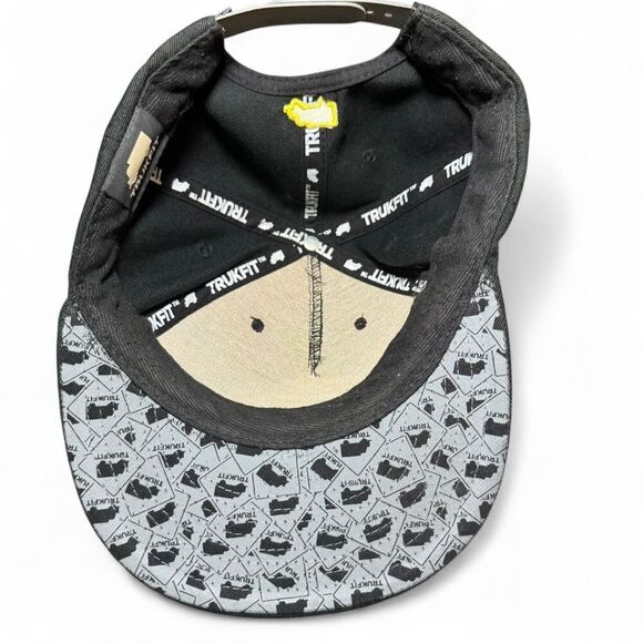 Trukfit Snapback Hat Black Yellow Truck Logo Flat Bill Cap  Wool Trucker Hat - Picture 6 of 8